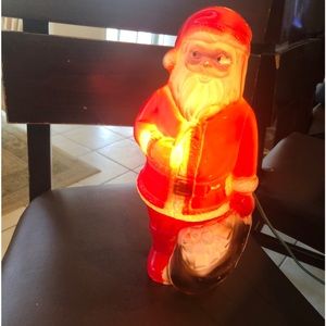 Santa Claus Blow Mold Dapol Indrusties Made USA Vintage light works 13”